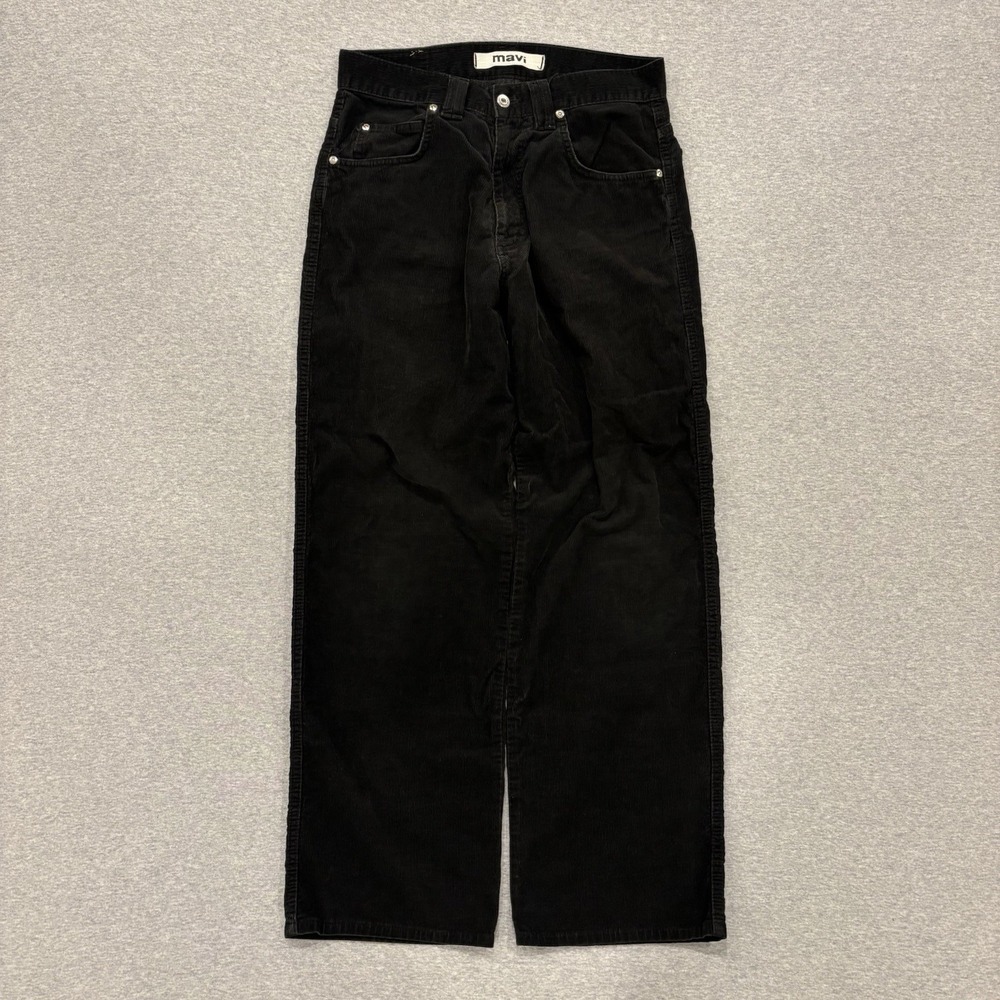 Mavi Jeans 170 Max Corduroy Pants Men's Size 31x32 Black Baggy Wide Leg Loose